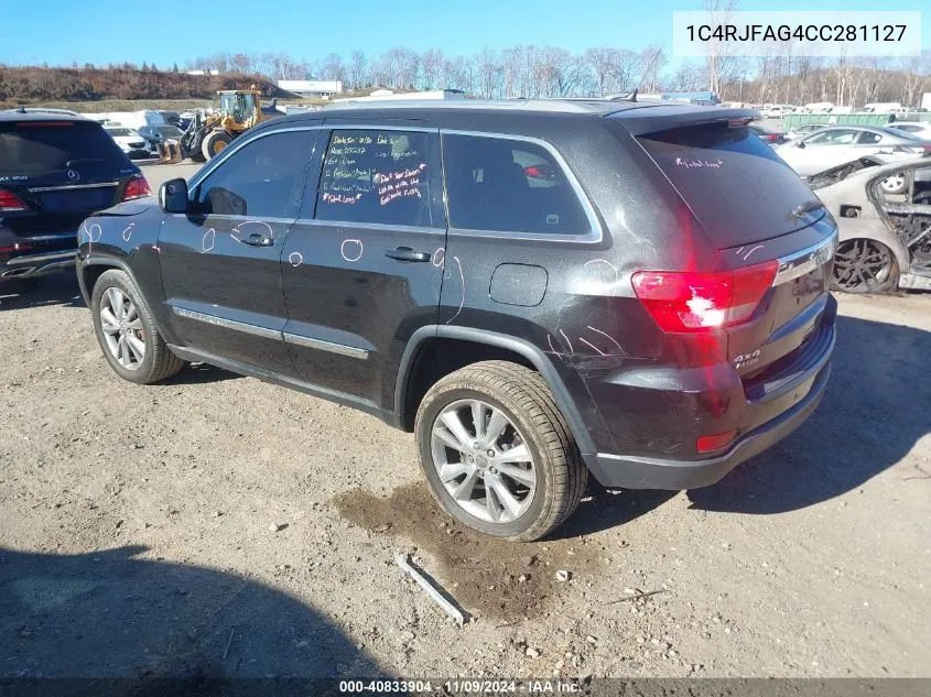 2012 Jeep Grand Cherokee Laredo VIN: 1C4RJFAG4CC281127 Lot: 40833904