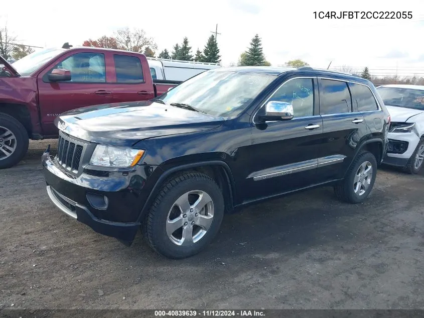 2012 Jeep Grand Cherokee Limited VIN: 1C4RJFBT2CC222055 Lot: 40839639