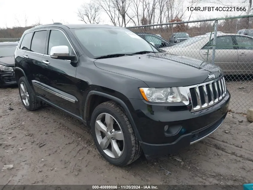 2012 Jeep Grand Cherokee Limited VIN: 1C4RJFBT4CC221666 Lot: 40899886