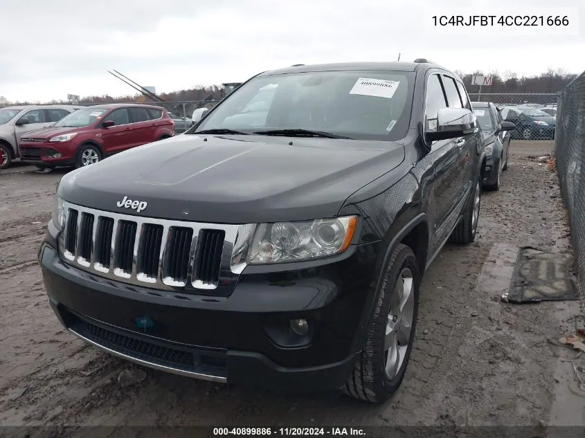 2012 Jeep Grand Cherokee Limited VIN: 1C4RJFBT4CC221666 Lot: 40899886