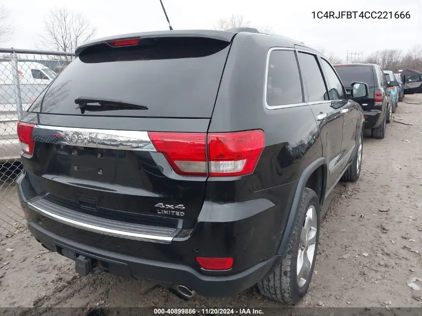 2012 Jeep Grand Cherokee Limited VIN: 1C4RJFBT4CC221666 Lot: 40899886