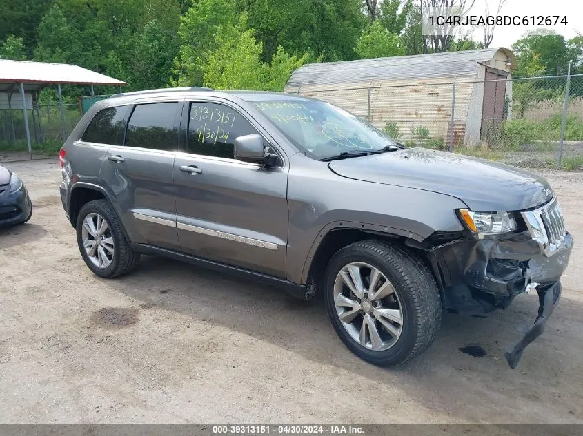 2013 Jeep Grand Cherokee Laredo VIN: 1C4RJEAG8DC612674 Lot: 39313151