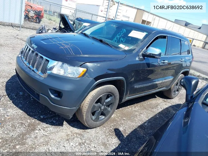 2013 Jeep Grand Cherokee Limited VIN: 1C4RJFBG2DC638692 Lot: 39595559