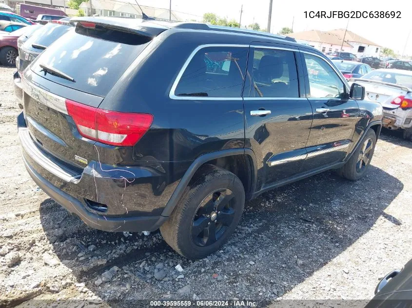 2013 Jeep Grand Cherokee Limited VIN: 1C4RJFBG2DC638692 Lot: 39595559