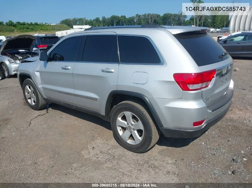 2013 Jeep Grand Cherokee Laredo VIN: 1C4RJFAGXDC585743 Lot: 39680215