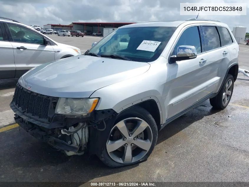 2013 Jeep Grand Cherokee Overland VIN: 1C4RJFCT8DC523848 Lot: 39712713