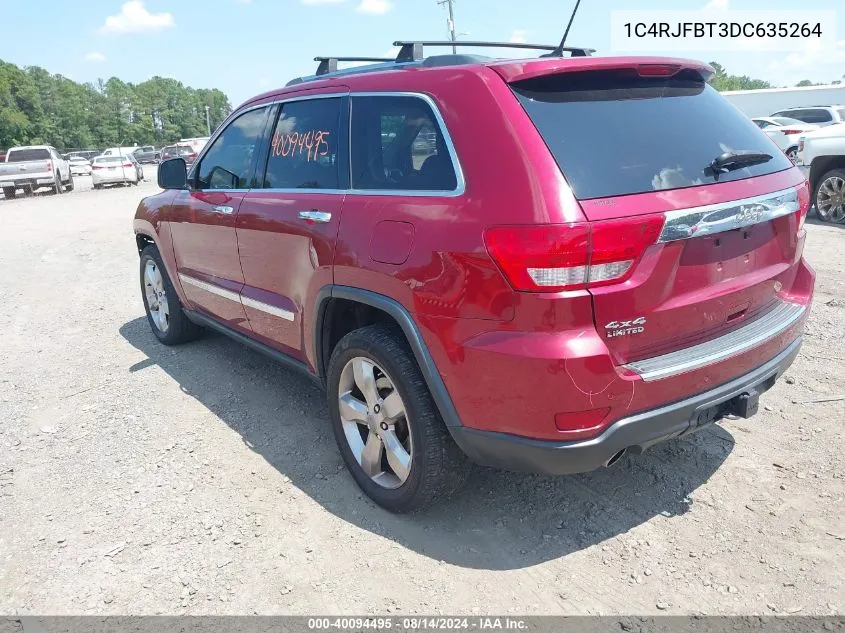 2013 Jeep Grand Cherokee Limited VIN: 1C4RJFBT3DC635264 Lot: 40094495