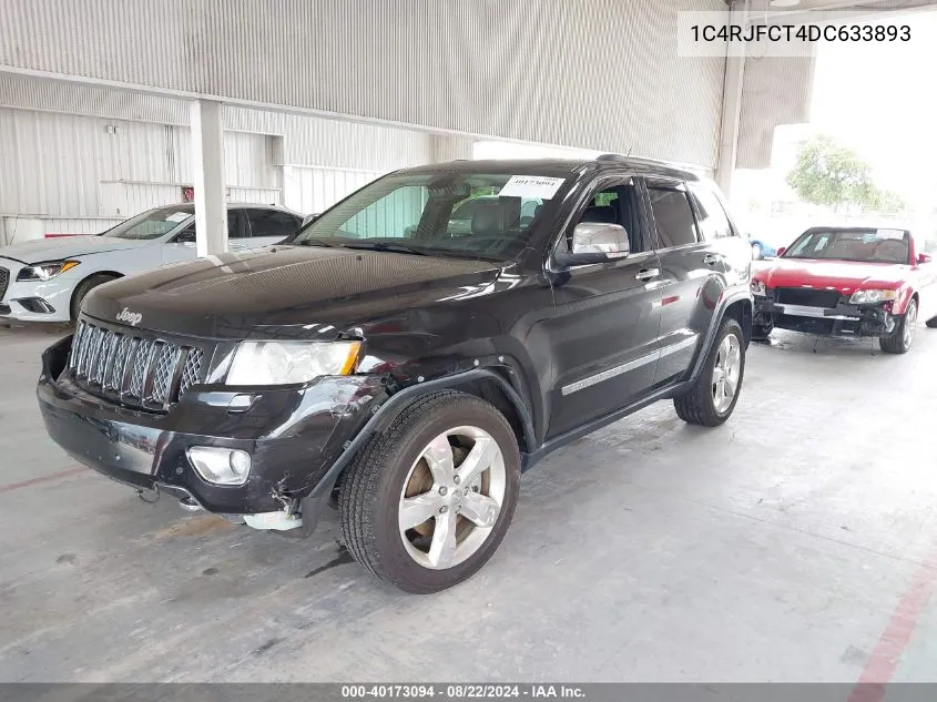 1C4RJFCT4DC633893 2013 Jeep Grand Cherokee Overland Summit