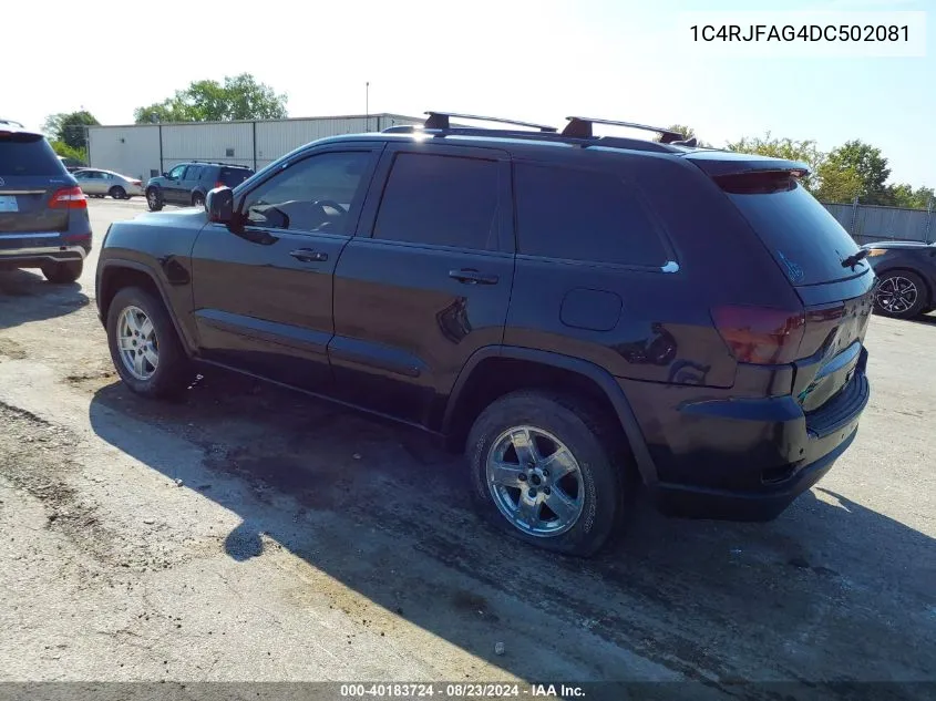 2013 Jeep Grand Cherokee Laredo VIN: 1C4RJFAG4DC502081 Lot: 40183724