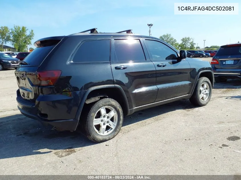 2013 Jeep Grand Cherokee Laredo VIN: 1C4RJFAG4DC502081 Lot: 40183724