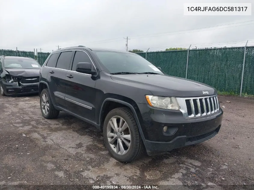 2013 Jeep Grand Cherokee Laredo VIN: 1C4RJFAG6DC581317 Lot: 40195934