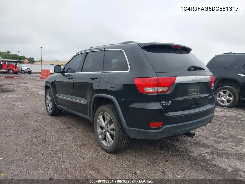 2013 Jeep Grand Cherokee Laredo VIN: 1C4RJFAG6DC581317 Lot: 40195934