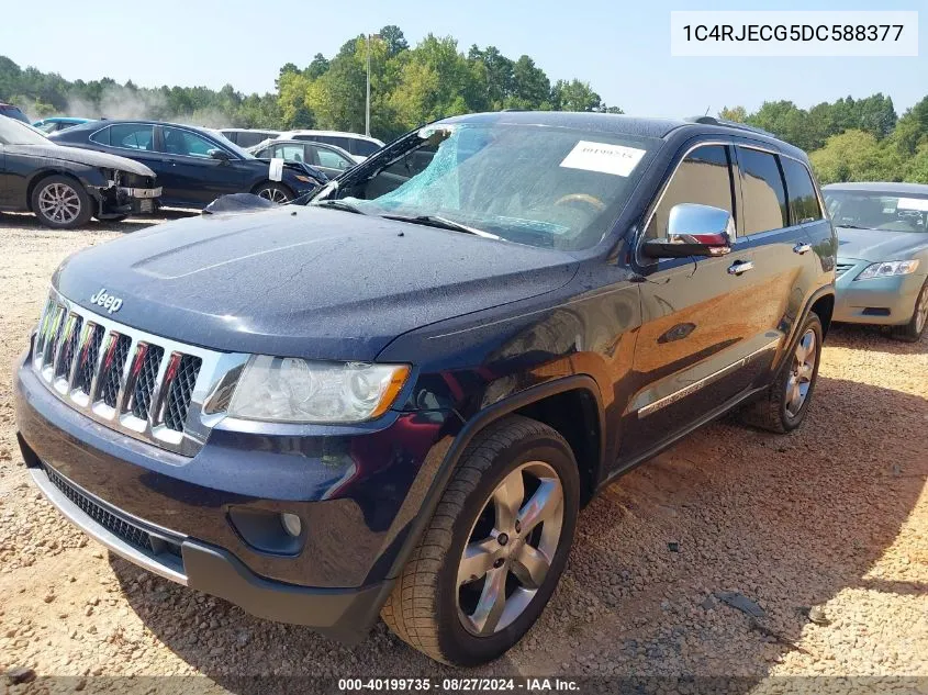 2013 Jeep Grand Cherokee Overland VIN: 1C4RJECG5DC588377 Lot: 40199735