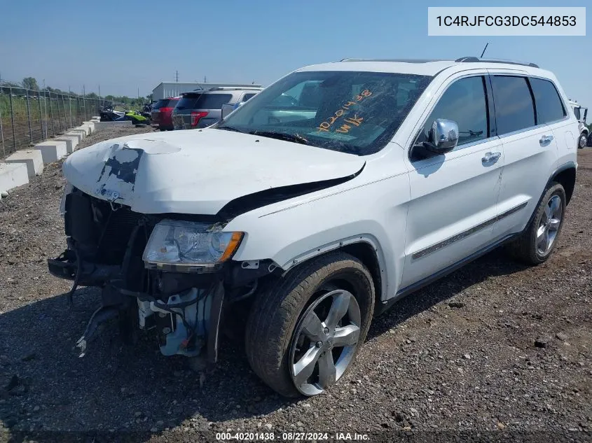 2013 Jeep Grand Cherokee Overland VIN: 1C4RJFCG3DC544853 Lot: 40201438