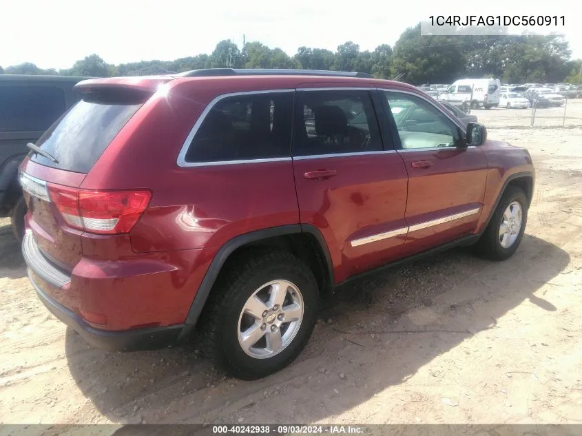 1C4RJFAG1DC560911 2013 Jeep Grand Cherokee Laredo