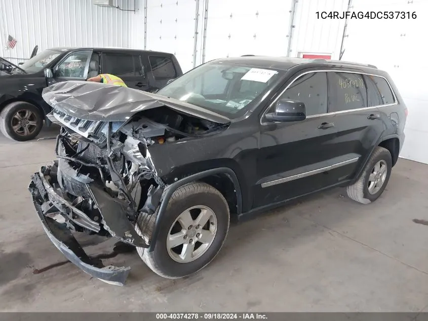 2013 Jeep Grand Cherokee Laredo VIN: 1C4RJFAG4DC537316 Lot: 40374278