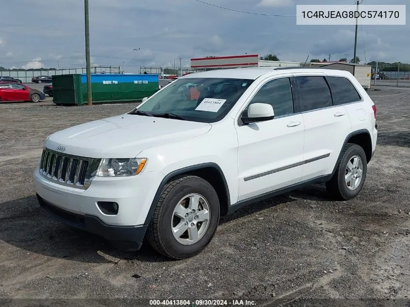 2013 Jeep Grand Cherokee Laredo VIN: 1C4RJEAG8DC574170 Lot: 40413804