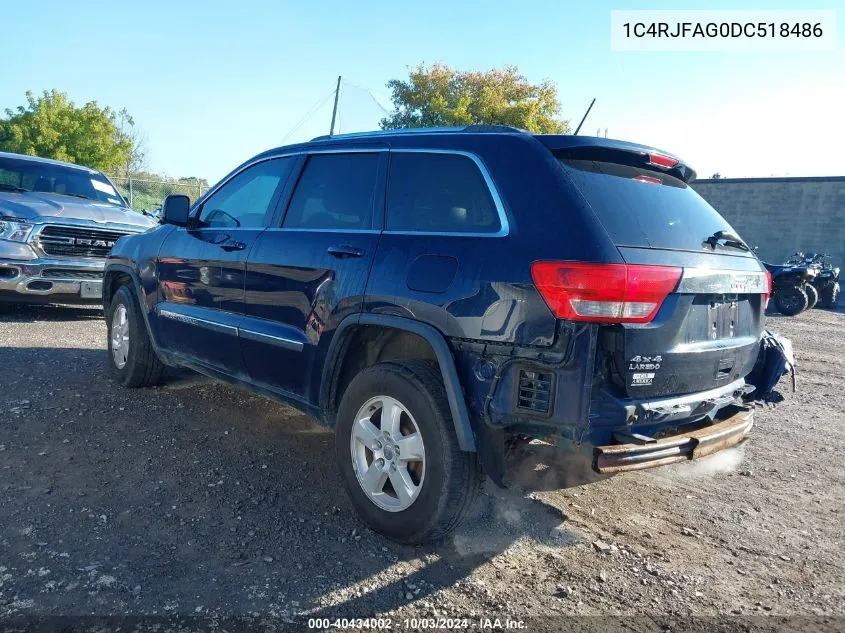 2013 Jeep Grand Cherokee Laredo VIN: 1C4RJFAG0DC518486 Lot: 40434002