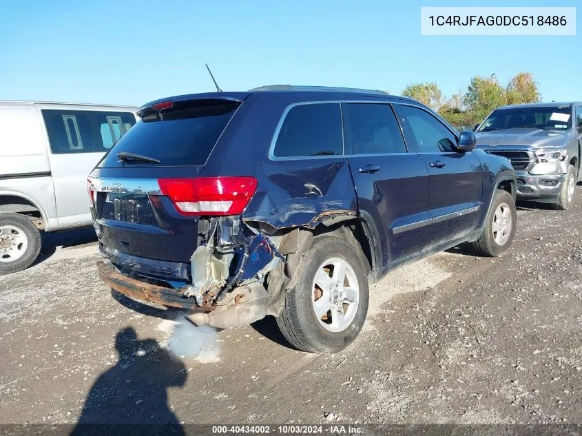 2013 Jeep Grand Cherokee Laredo VIN: 1C4RJFAG0DC518486 Lot: 40434002