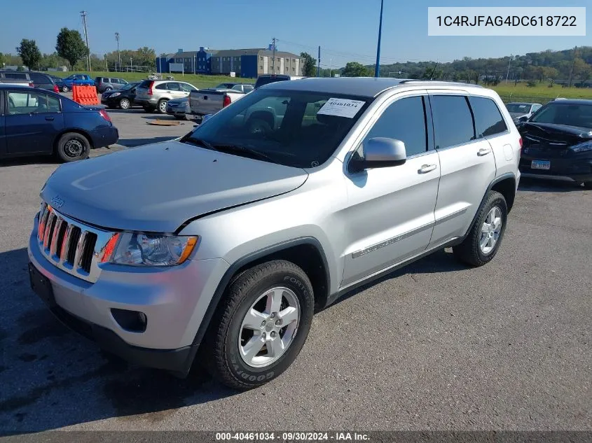 2013 Jeep Grand Cherokee Laredo VIN: 1C4RJFAG4DC618722 Lot: 40461034