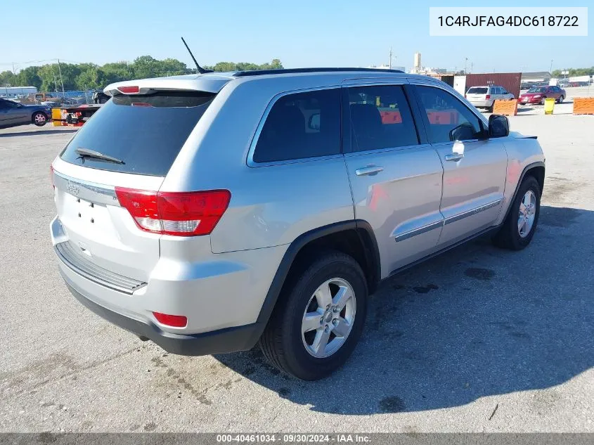 2013 Jeep Grand Cherokee Laredo VIN: 1C4RJFAG4DC618722 Lot: 40461034