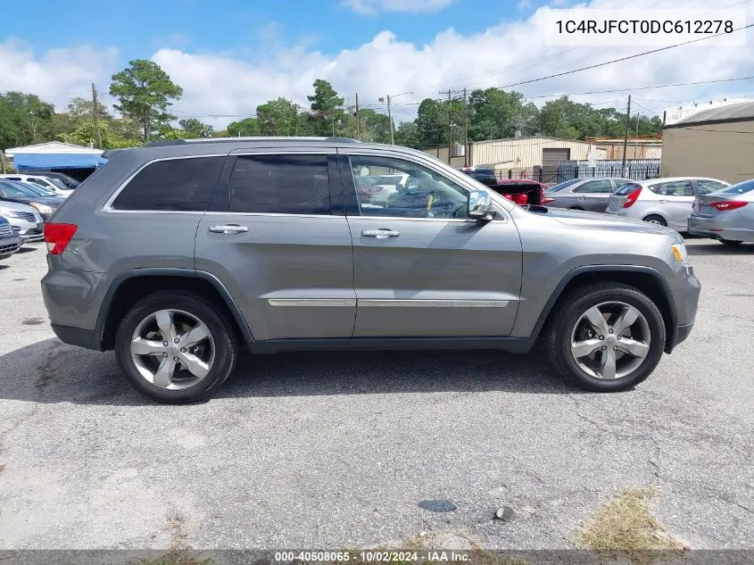 2013 Jeep Grand Cherokee Overland VIN: 1C4RJFCT0DC612278 Lot: 40508065