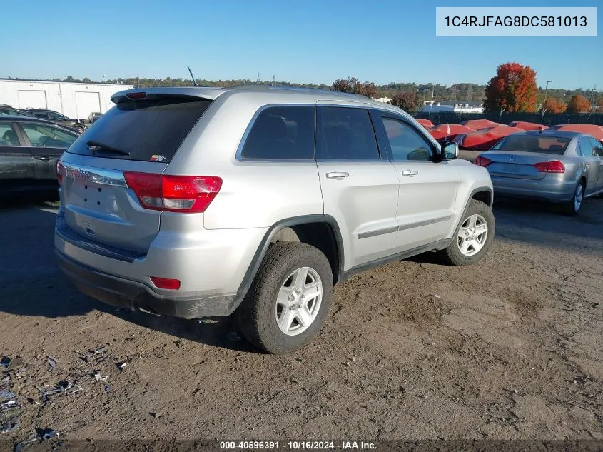 2013 Jeep Grand Cherokee Laredo VIN: 1C4RJFAG8DC581013 Lot: 40596391