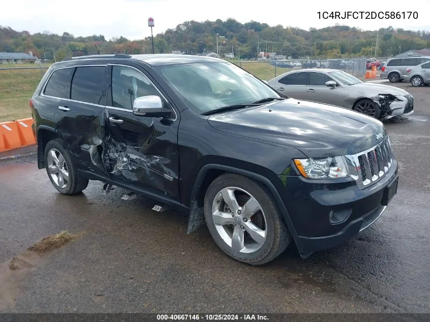 2013 Jeep Grand Cherokee Overland VIN: 1C4RJFCT2DC586170 Lot: 40667146