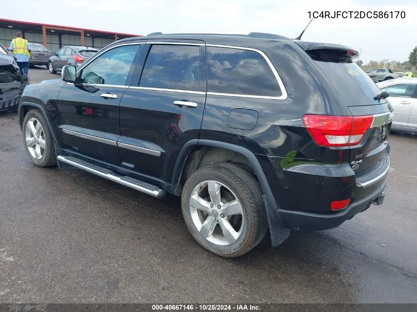 2013 Jeep Grand Cherokee Overland VIN: 1C4RJFCT2DC586170 Lot: 40667146