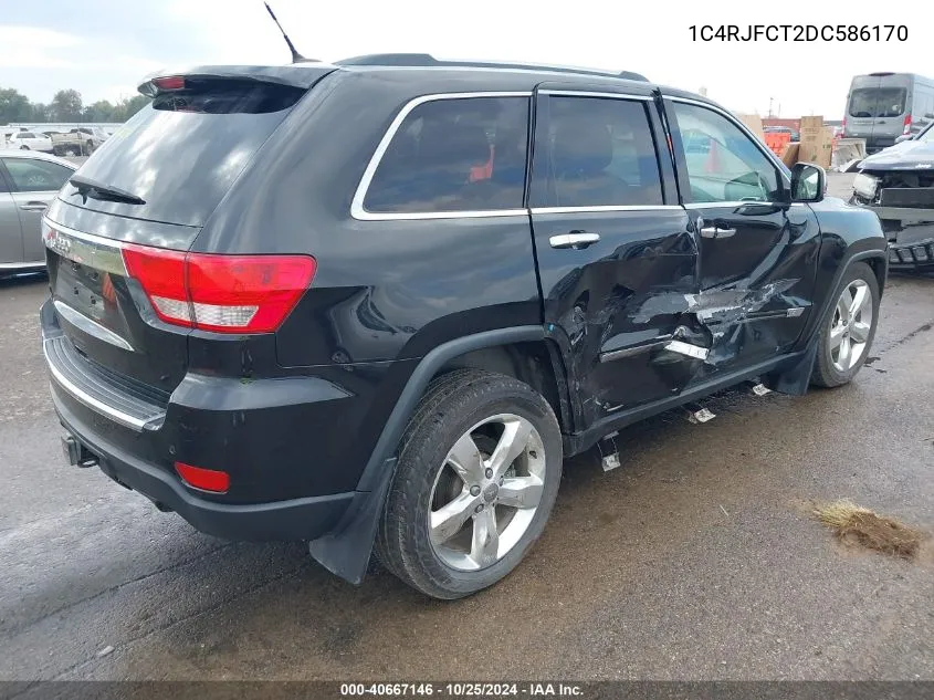 2013 Jeep Grand Cherokee Overland VIN: 1C4RJFCT2DC586170 Lot: 40667146