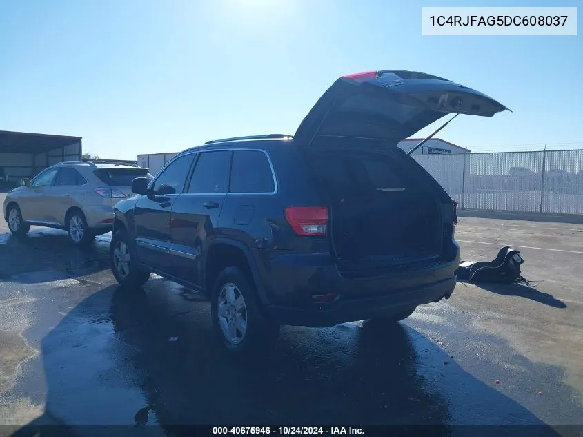 2013 Jeep Grand Cherokee Laredo VIN: 1C4RJFAG5DC608037 Lot: 40675946