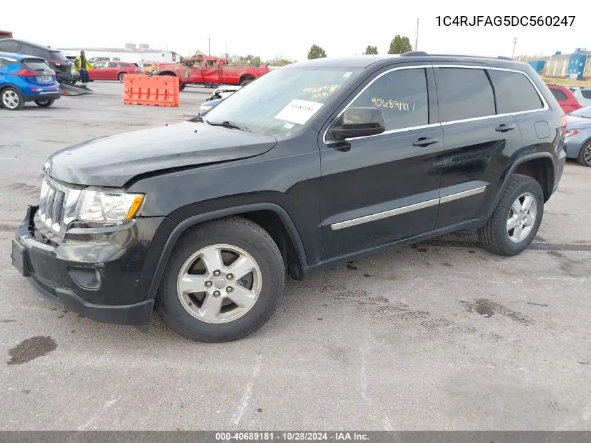 2013 Jeep Grand Cherokee Laredo VIN: 1C4RJFAG5DC560247 Lot: 40689181