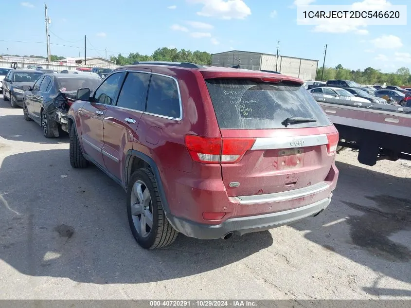 2013 Jeep Grand Cherokee Overland VIN: 1C4RJECT2DC546620 Lot: 40720291