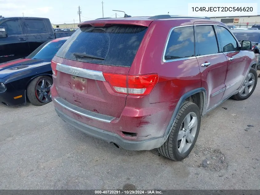 2013 Jeep Grand Cherokee Overland VIN: 1C4RJECT2DC546620 Lot: 40720291