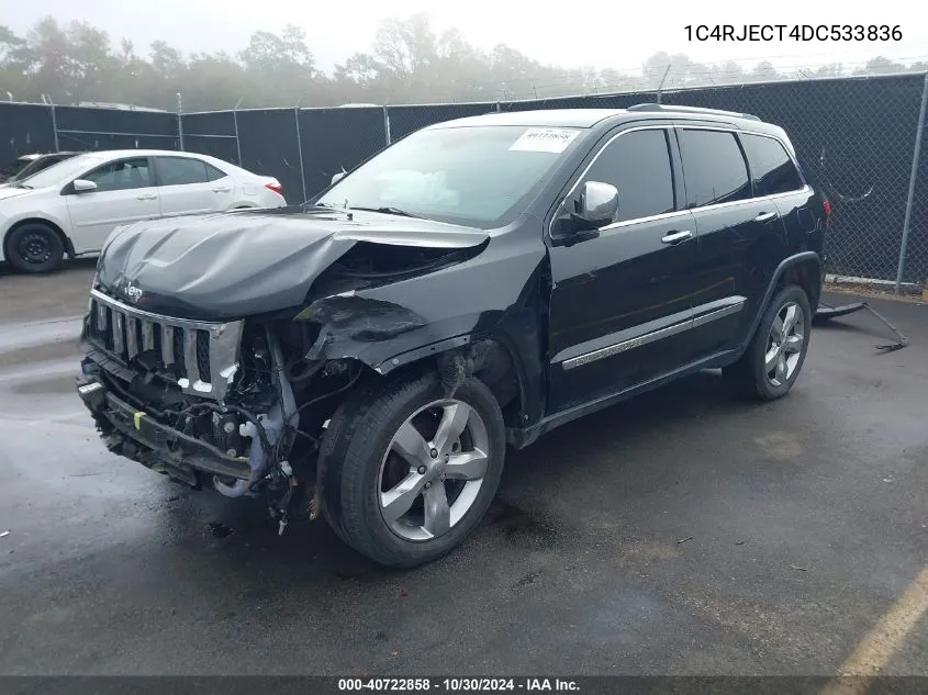 2013 Jeep Grand Cherokee Overland VIN: 1C4RJECT4DC533836 Lot: 40722858