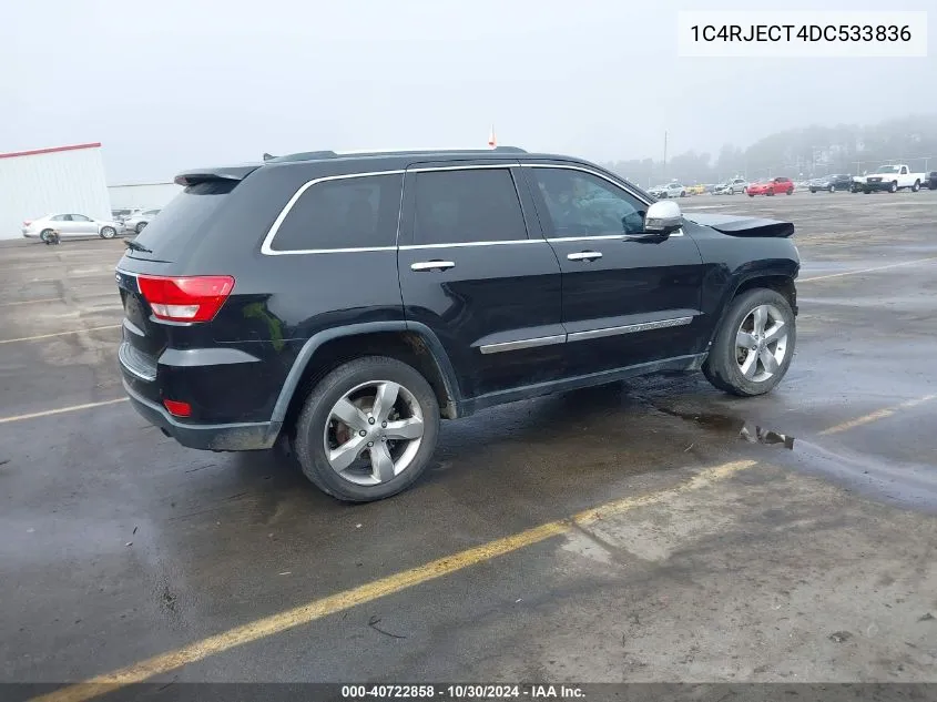 2013 Jeep Grand Cherokee Overland VIN: 1C4RJECT4DC533836 Lot: 40722858