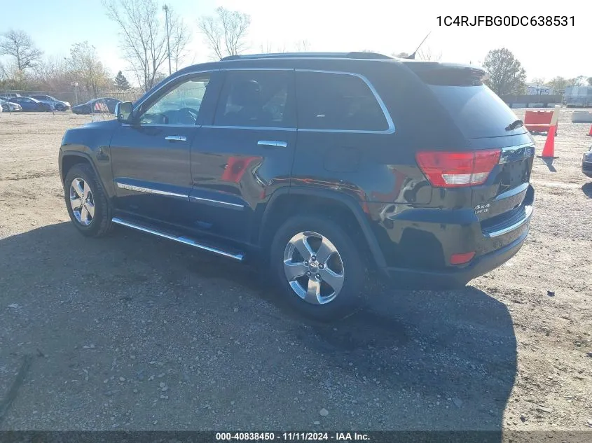 2013 Jeep Grand Cherokee Limited VIN: 1C4RJFBG0DC638531 Lot: 40838450