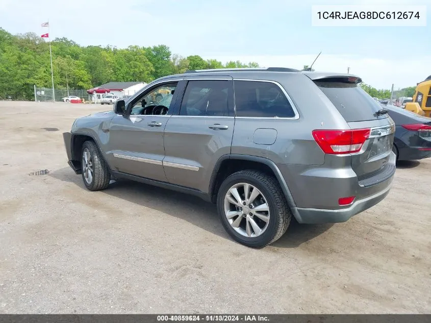 2013 Jeep Grand Cherokee Laredo VIN: 1C4RJEAG8DC612674 Lot: 40859624