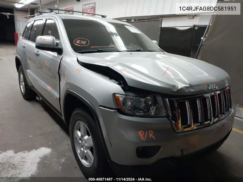 2013 Jeep Grand Cherokee Laredo VIN: 1C4RJFAG8DC581951 Lot: 40871487