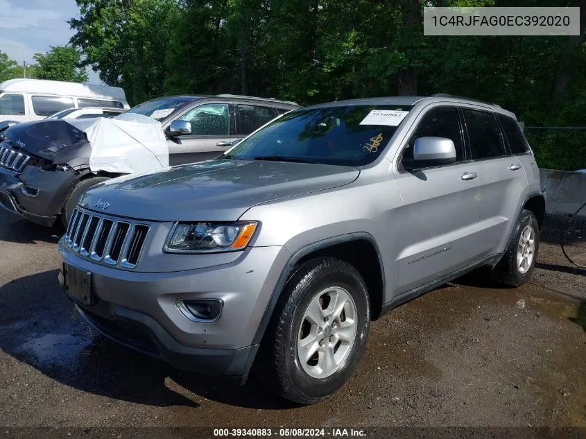 2014 Jeep Grand Cherokee Laredo VIN: 1C4RJFAG0EC392020 Lot: 39340883