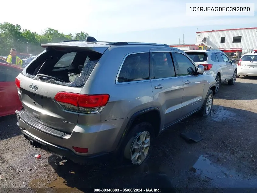 1C4RJFAG0EC392020 2014 Jeep Grand Cherokee Laredo