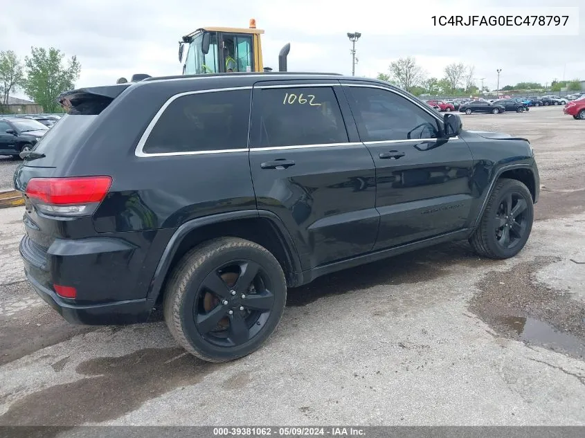 2014 Jeep Grand Cherokee Altitude VIN: 1C4RJFAG0EC478797 Lot: 39381062