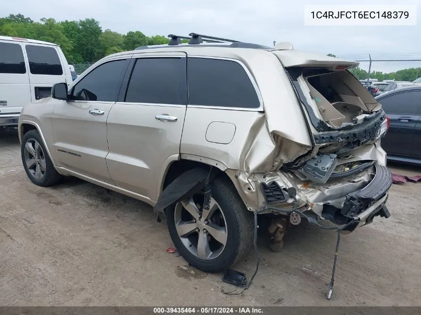 2014 Jeep Grand Cherokee Overland VIN: 1C4RJFCT6EC148379 Lot: 39435464