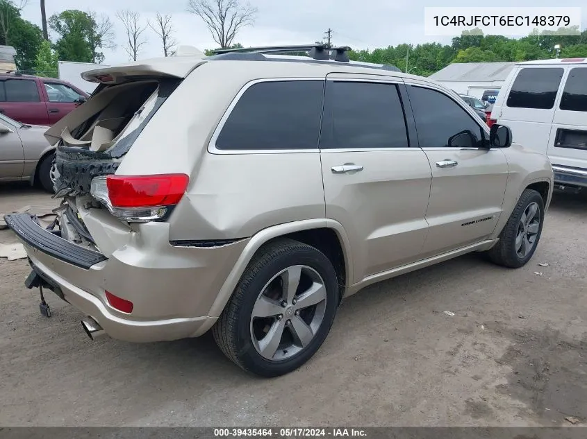 2014 Jeep Grand Cherokee Overland VIN: 1C4RJFCT6EC148379 Lot: 39435464