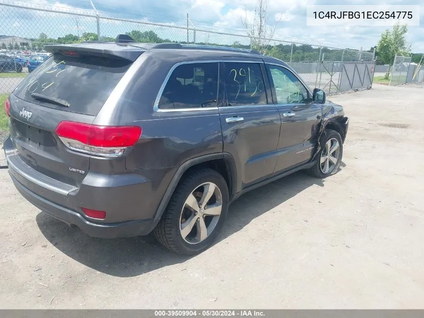 2014 Jeep Grand Cherokee Limited VIN: 1C4RJFBG1EC254775 Lot: 39509904