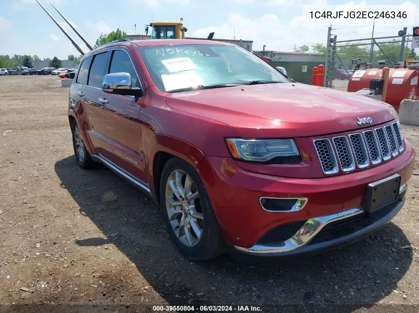 2014 Jeep Grand Cherokee Summit VIN: 1C4RJFJG2EC246346 Lot: 39550804