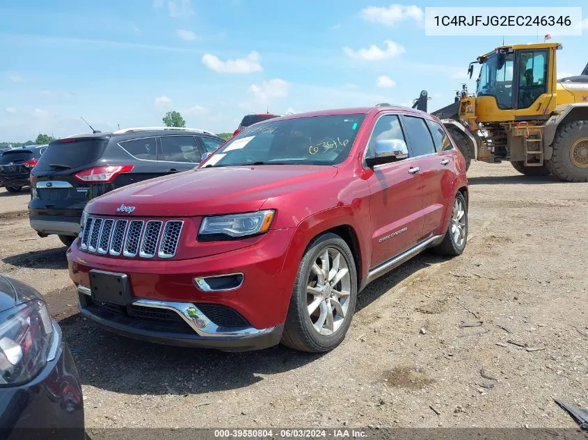 2014 Jeep Grand Cherokee Summit VIN: 1C4RJFJG2EC246346 Lot: 39550804