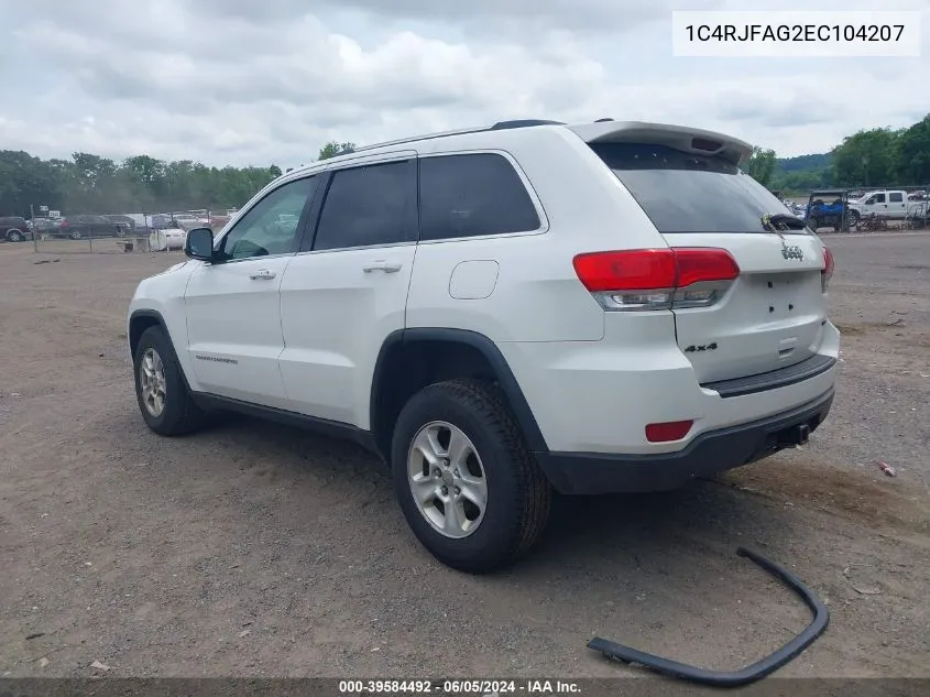 1C4RJFAG2EC104207 2014 Jeep Grand Cherokee Laredo