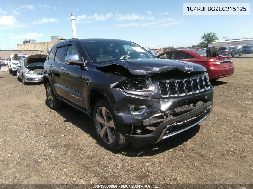 2014 Jeep Grand Cherokee Limited VIN: 1C4RJFBG9EC215125 Lot: 39609068