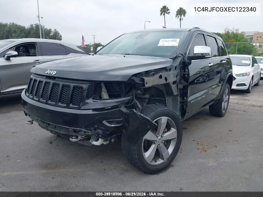 2014 Jeep Grand Cherokee Overland VIN: 1C4RJFCGXEC122340 Lot: 39710706